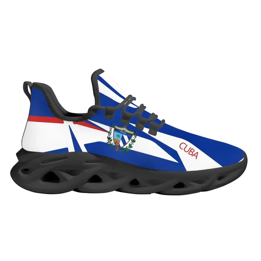 Cuba Flag Cuban Island National Emblem Printed In The Shape Of A Key Lightweight Breathable Sneakers Footwear