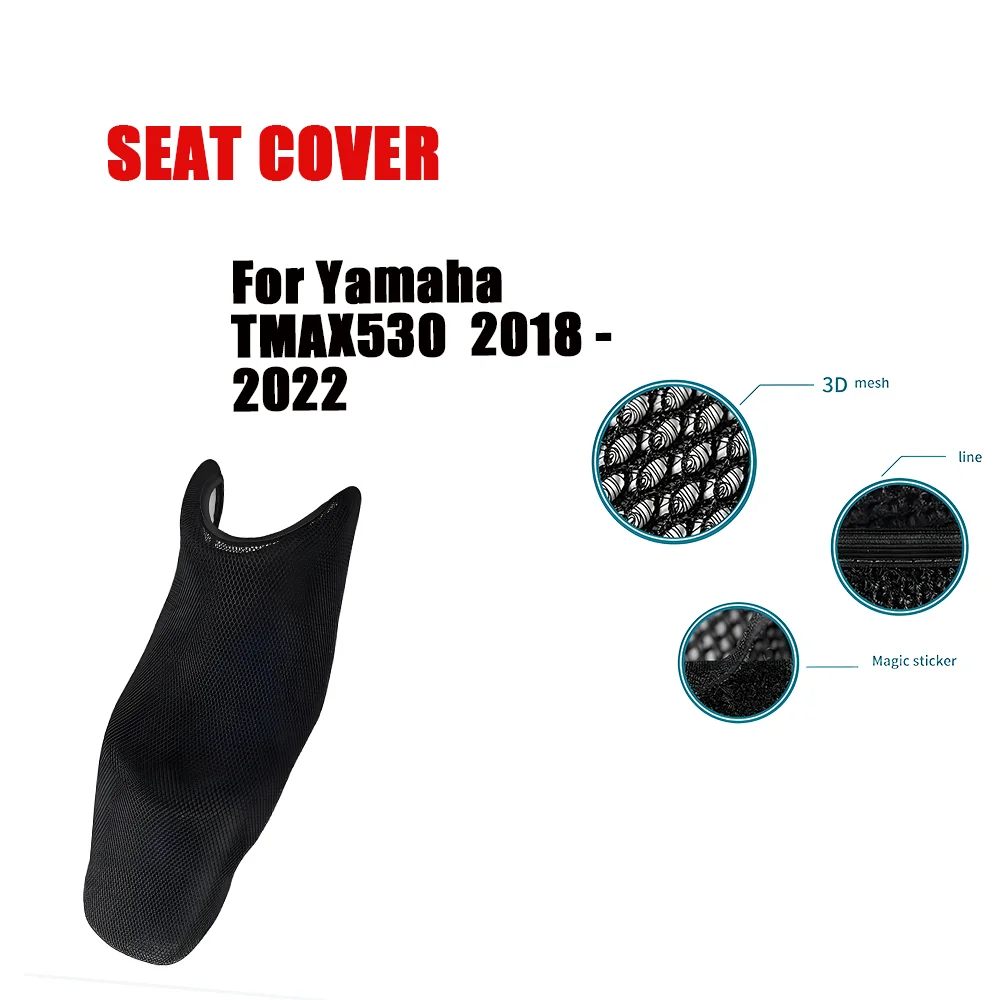 Motorcycle Accessories Seat Cushion Cover Anti-Slip Mesh Fabric Protector For Yamaha TMAX530