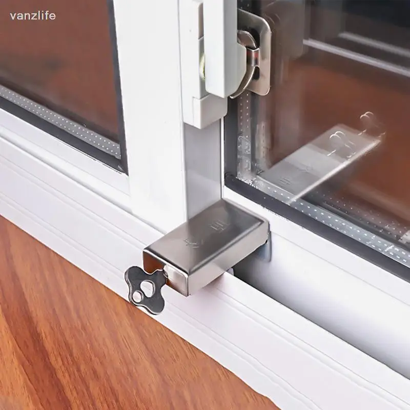 Window lock aluminum alloy screen and door lock sliding door child protection safety sliding anti theft limiter