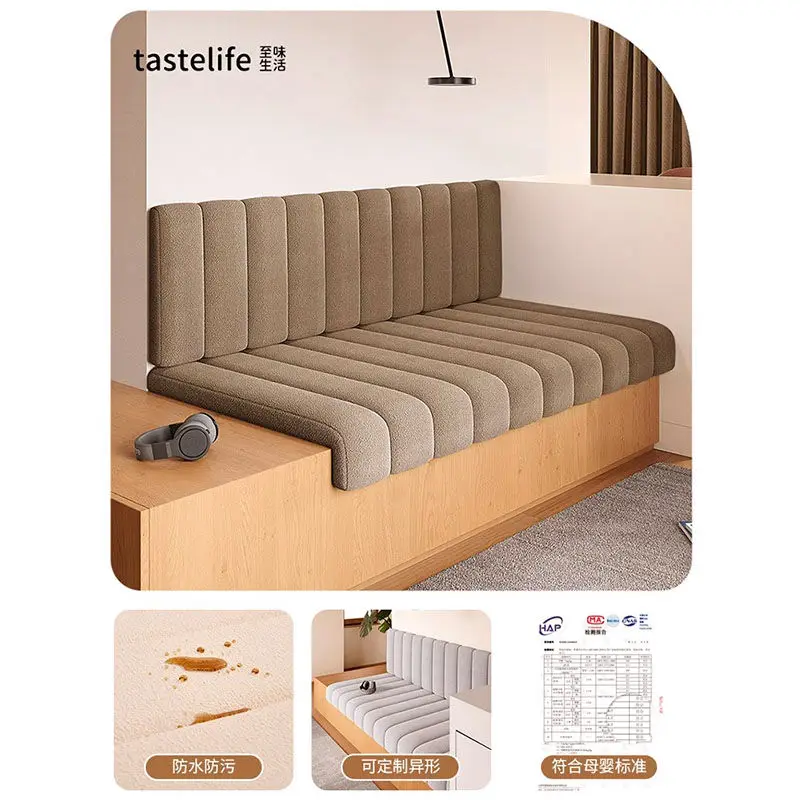 Milk tea booth soft bag cushion bay window entrance anti-collision sponge pad 6