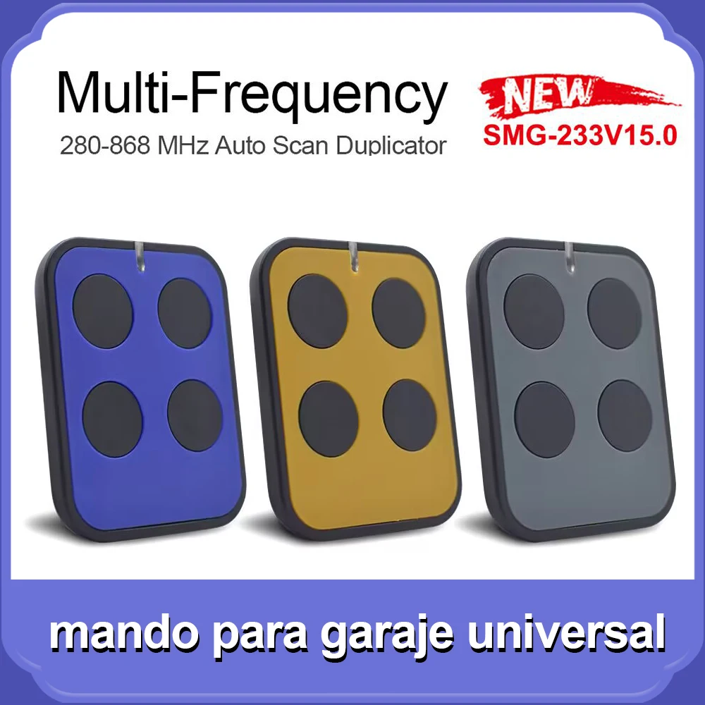 

Fences control multi-frequency 280-868MHzclone garage remote control 433MHz 300 315 330 434.42 868.3 MHz rolling code