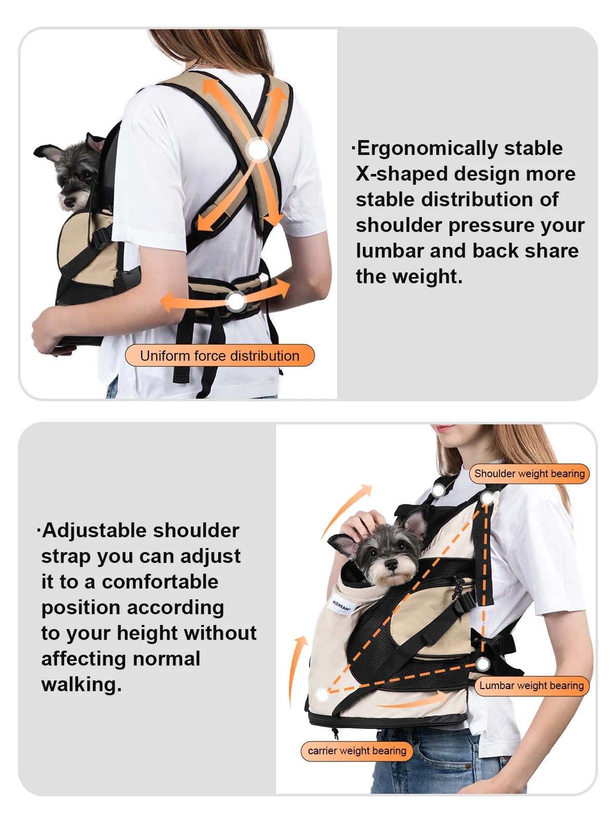 Pet Carrier Backpack Pet Bag Pet Carrier Bag Cat Small Dog Carrier Breathable Canvas Portable Backpack
