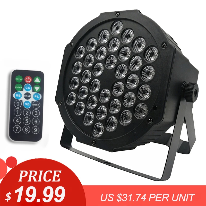 LED Par Lights 36x3W DJ LED RGBW Par Lights RGB Wash Disco Light DMX Controller Effect For Small Paty KTV Stage Lighting