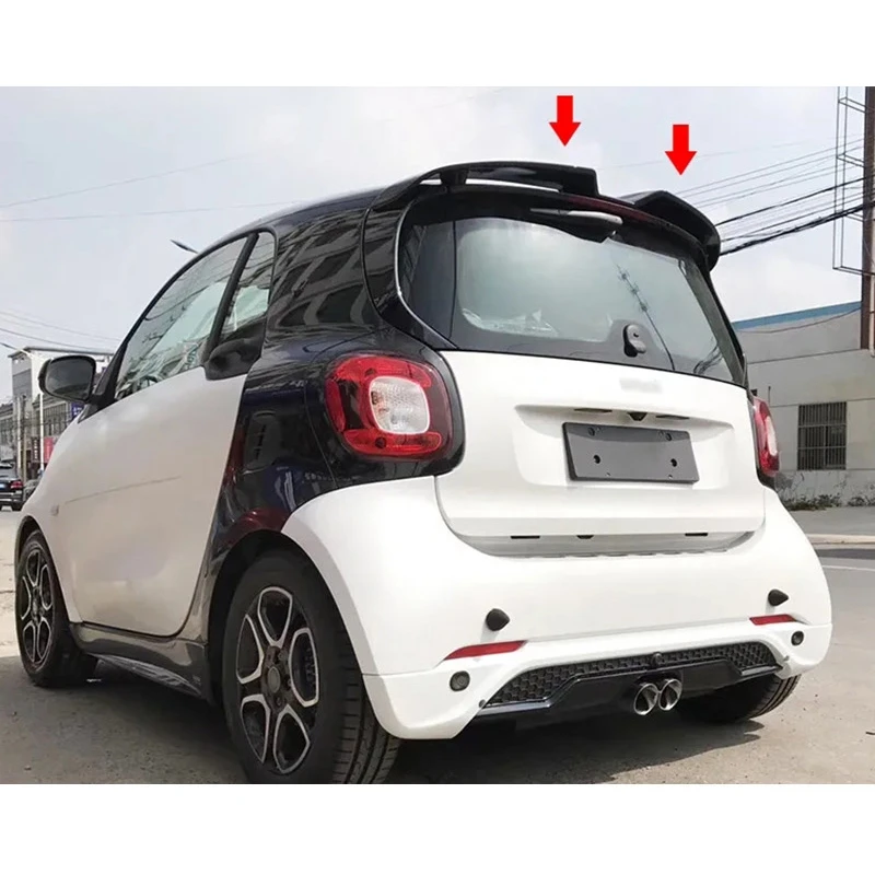 For Mercedes Smart fortwo 453 451 Spoiler ABS Material Car Rear Wing Rear  Roof Spoiler For Benz Smart fortwo 453 451Roof Spoiler