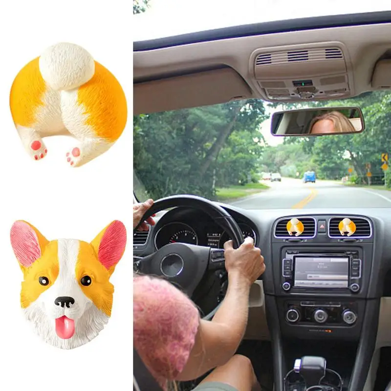 

Car Air Conditioning Clip Plaster Automotive Cartoon Dog Air Freshener Vent Clip Portable Fragrance Diffuser For Car Accessories