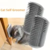 Cat Self Groomer with Massage Comb Brush - Perfect for Kitten and Puppy Grooming and Relaxation Wall-Mounted 3