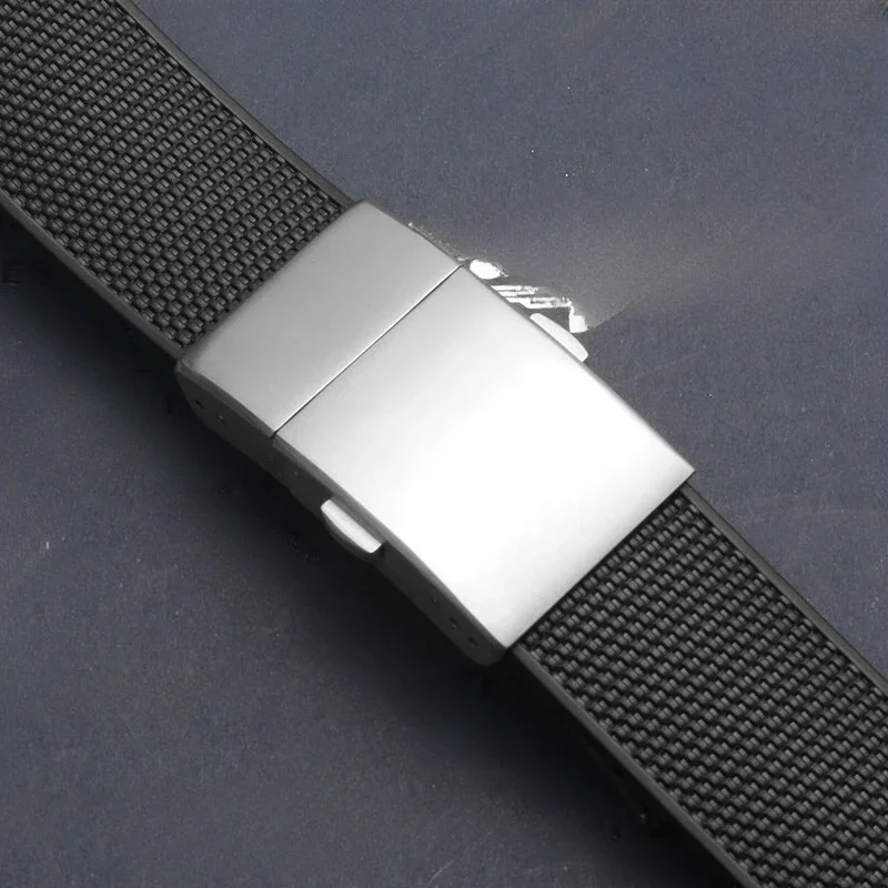 Per Longines Conquest Diving Cinturino In Gomma Siliconica 19Mm Accessori Uomo Sostituire Originale L3.742 644 781 Fibbia Pieghevole