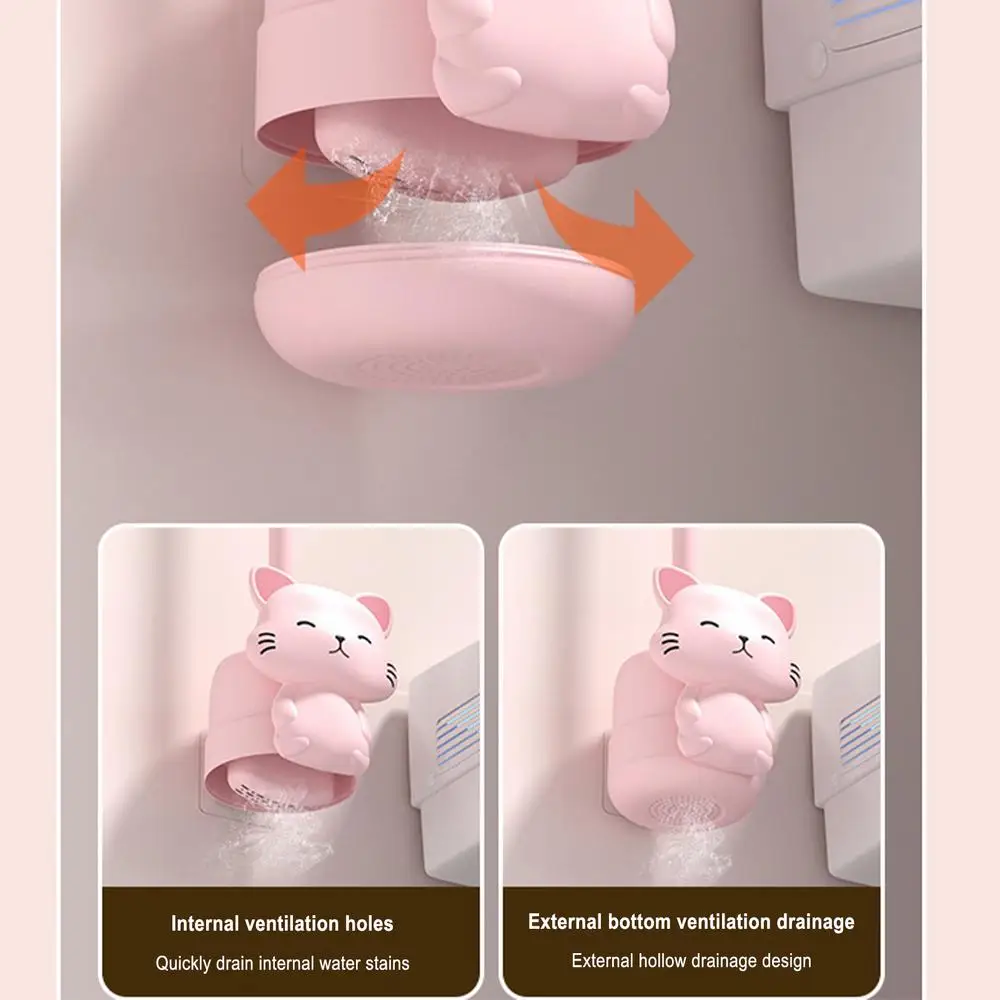Description Picture 4 of itemCartoon Toilet Brush Cute Flat Head Flexible Soft Bristles Brush Bathroom Storage Toilet Brush Head Household Accessories
