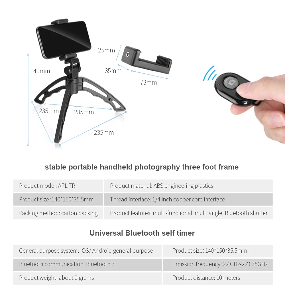 APEXEL Optional HD 36X metal telescope telephoto lens monocular mobile lens+ selfie tripod for Samsung Huawei all Smartphones