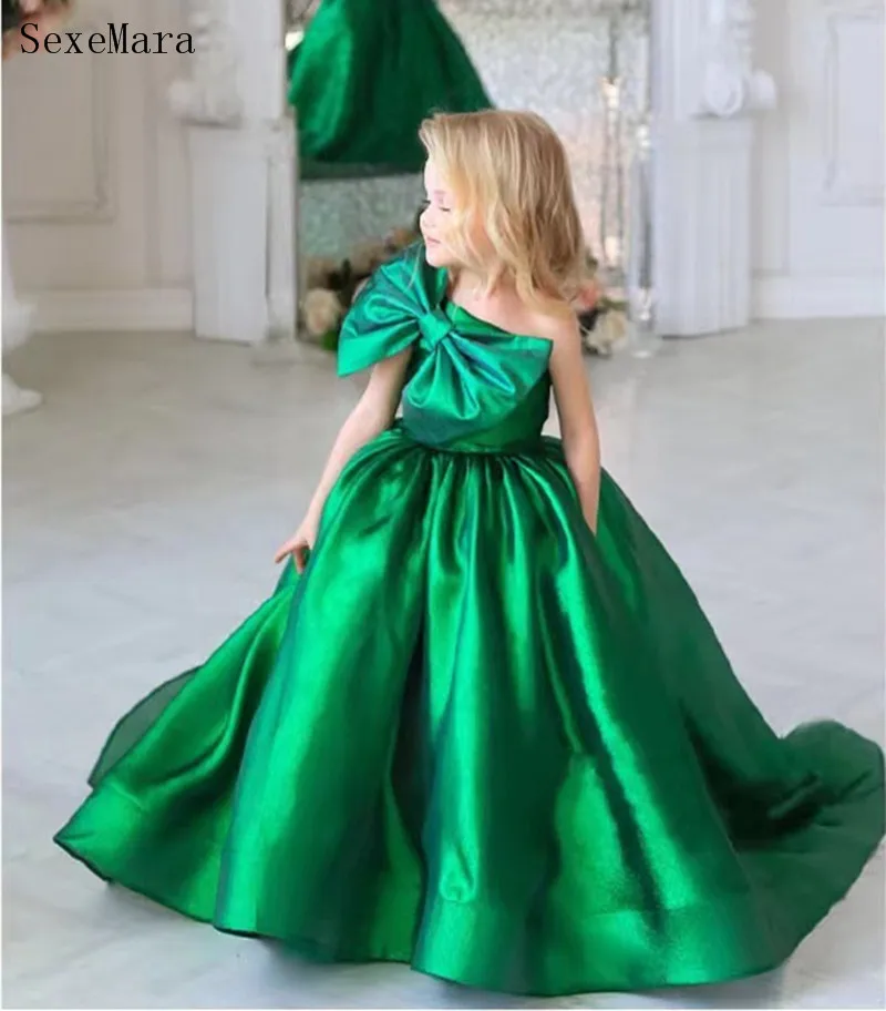 Emerald Green Dresses Girls Princess Dress Child Green Emerald