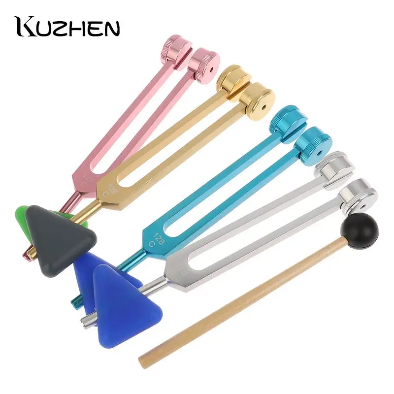 

Медицинская неврологическая чакра 128 Гц, набор шариков с треугольным ударным тренировочным молотком для звукозаживления, Массажная терапия