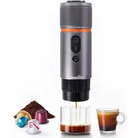 CONQUECO Portable Espresso Machine Travel: 12v Car Coffee Maker for Camping - Small Electric - 2.5 Mins Heating- 8 Cups Espresso 1