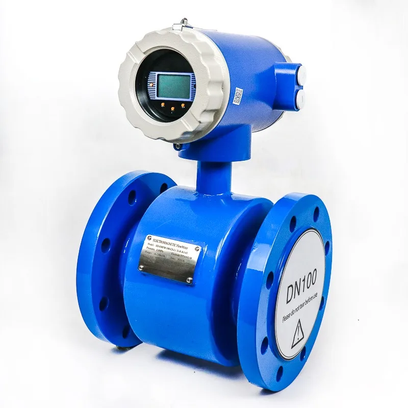 

Manufacturer Battery Powered Acid Resistant Flow Meter Water Electromagnetic Flow Meter Magnetic Flowmeter China LCD Display