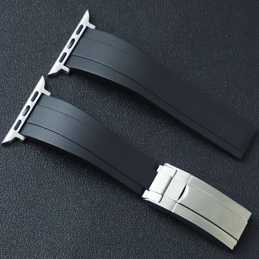 

Adjustable Rubber Watch Strap for Apple Watch Band 8 Ultra 49mm 45mm Bracelet Watch 44mm 40m 42mm 38mm iWatch 7 6 SE 5 Watchband