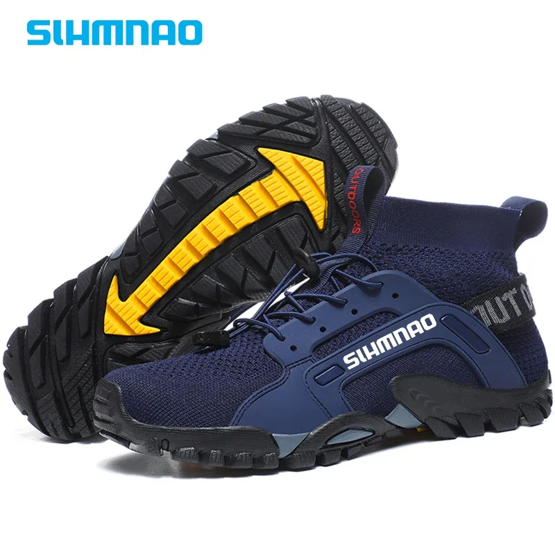 Fishing Shoes for Men's Mountain Climbing Anti Slip Hiking and Water Wading Shoes, Breathable Sports Hiking and Cycling Shoes