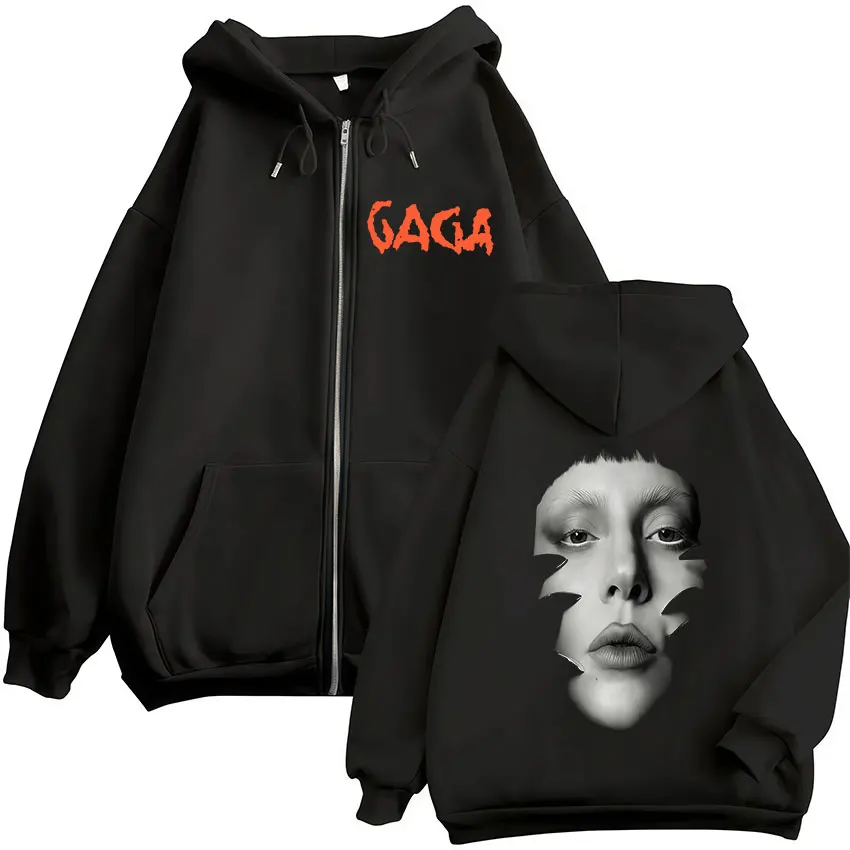 Lady gaga the mayhem ball álbum 2025 zíper hoodie das mulheres dos