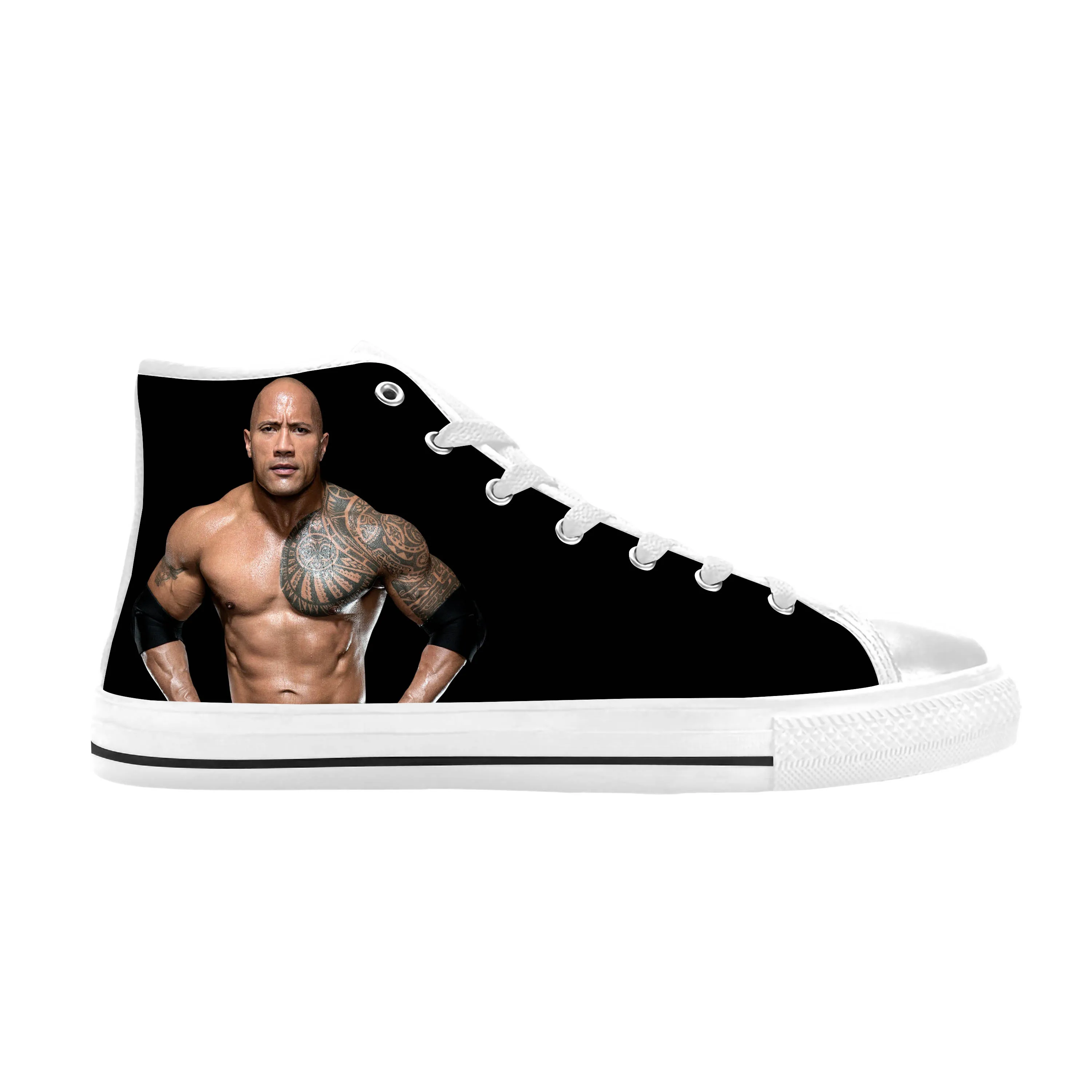 Dwayne Johnson The Rock Movie Star Actor Fashion Casual Cloth Shoes High Top Comfortable Breathable 3D Print Men Women Sneakers