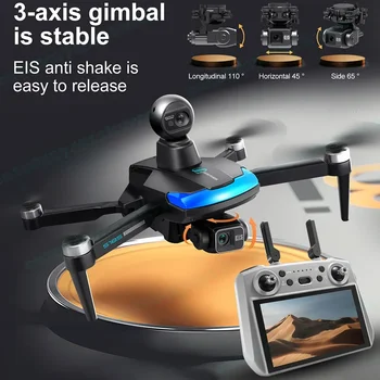 S185 2025 ew con trasmissione di immagini digitali PTZ 5G a 3 assi Drone 4K con fotocamera Schermo LCD Motore brushless con telecomando FPV