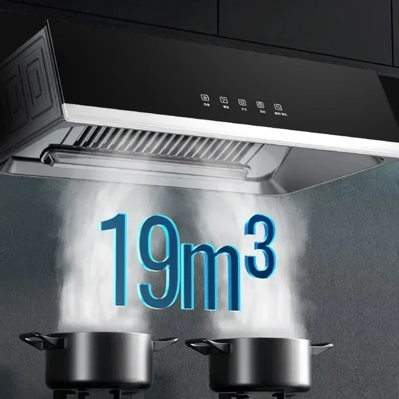 New household range hood. For kitchen.  Large suction. With automatic cleaning function. For rental housing. 4