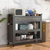 Nordic Metal Kitchen Cabinet for Kitchen Furniture Sideboard Multi-layer Landing Creative Upscale Multifunction Storage Cabinet 5
