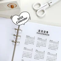 Fromthenon 2024 2025 Year Calendar Index Dividers Watercolor Refill A5 A6 6 Holes Leaf Spiral Notebook Diary School Stationery 1