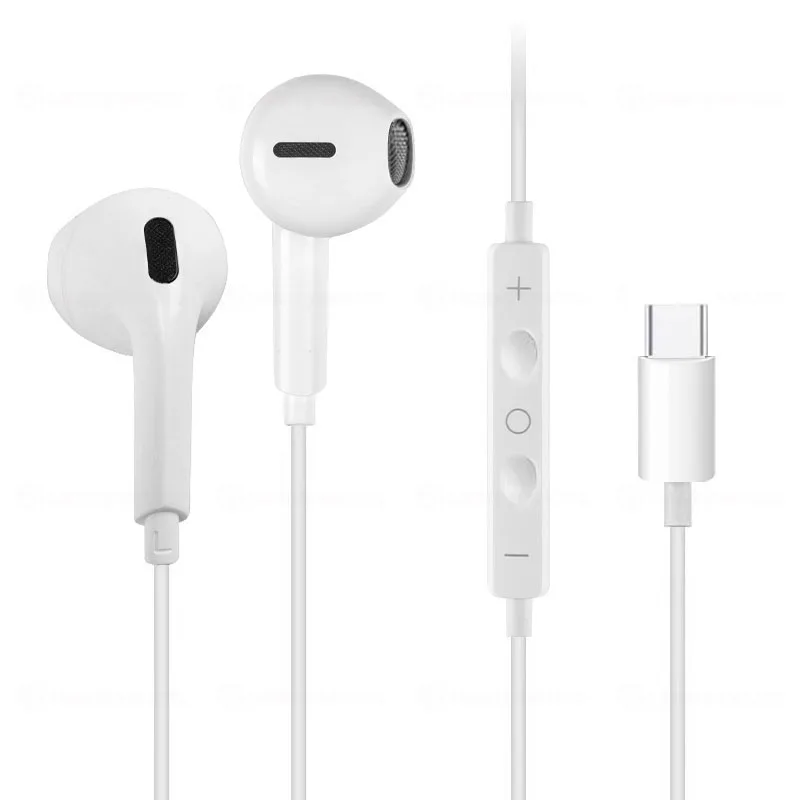 Original Wired Earphones For iPhone 15 16 14 13 12 11 Pro Max 7/8Plus X XR XS In-Ear Earbud For Lightning USB C 3.5mm Earbuds 4