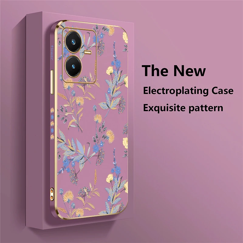 Soft Plating Leaves Pattern Shockproof Phone Case