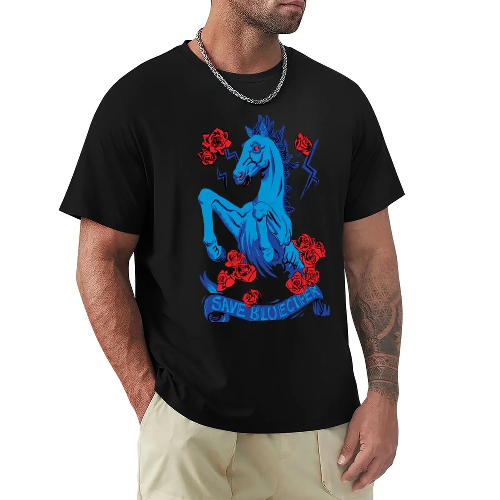 

Save Bluecifer Red Rose T-Shirt boys animal print blacks mens workout shirts