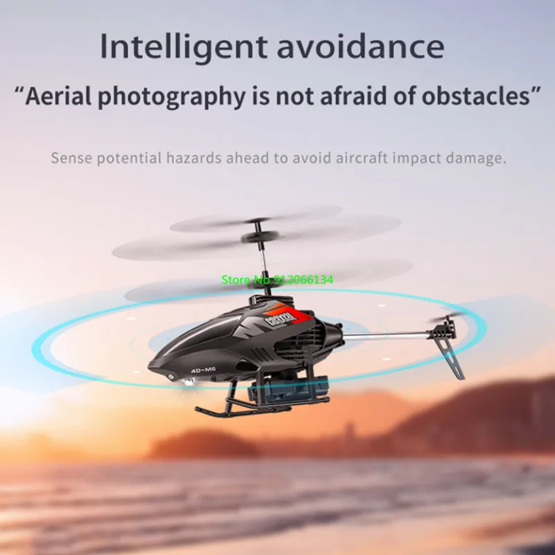 4K HD Dual Camera Smart Obstacle Avoidance Electric RC Helicopter Toy 2.4G 100M Speed Switch  APP Dual Remote Control Helicopter 2