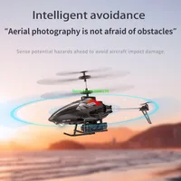 4K HD Dual Camera Smart Obstacle Avoidance Electric RC Helicopter Toy 2.4G 100M Speed Switch  APP Dual Remote Control Helicopter 2