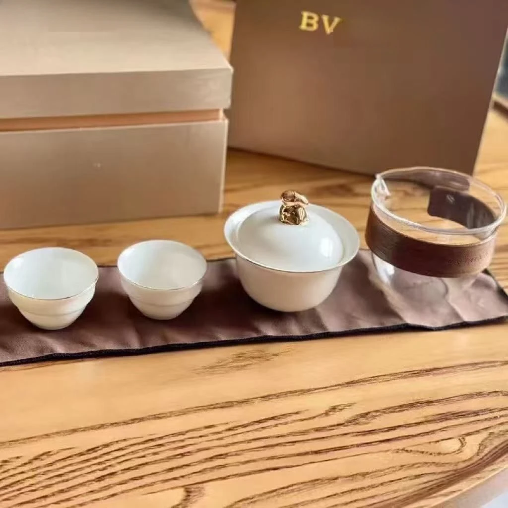 Light Luxury Ceramic Travel Tea Set Gift Set High-end Portable Travel Tea