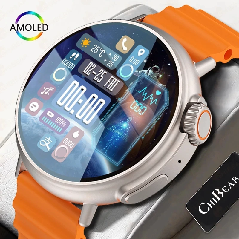

Смарт-часы AMOLED с сенсорным экраном 1,6 дюйма, водостойкие, IP68