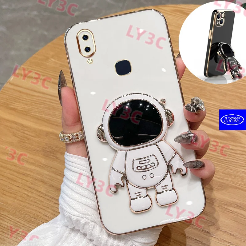Чехол для Samsung Galaxy A10 A10S A20 A30 A20S A21S A31 A42 A51 5G A50 A50S A30S, силиконовый чехол-подставка с покрытием для астронавта