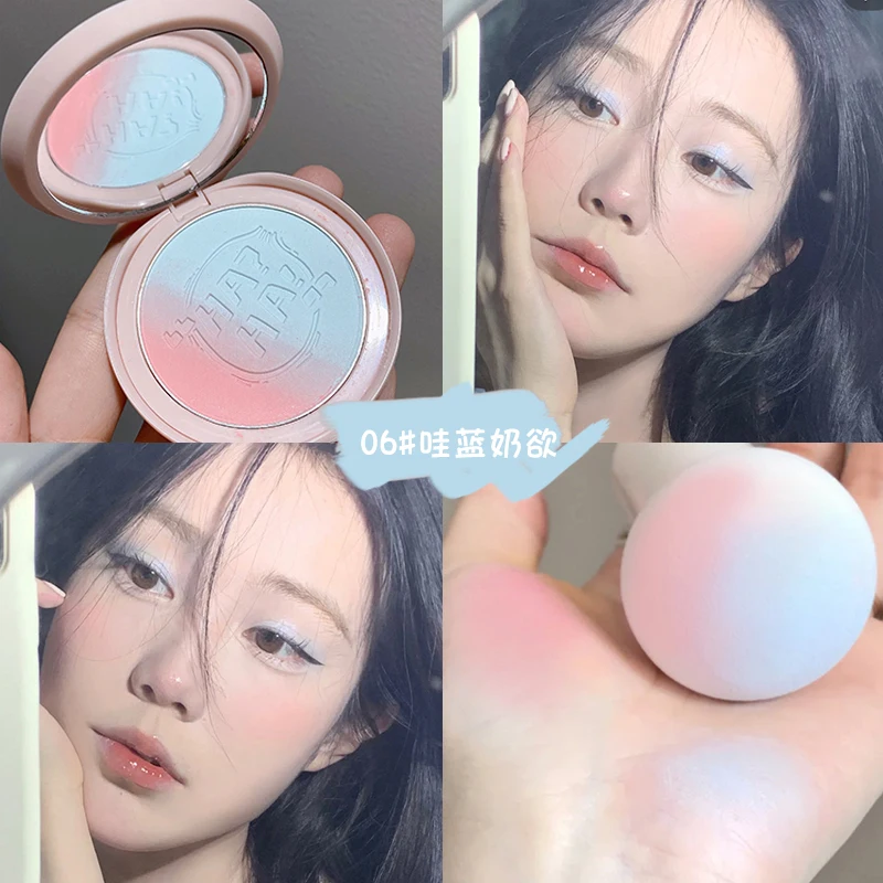 

Румяна натуральные Слюнявчики синие Слюнявчики фиолетовый контур для хайлайтера Компактный Один нежный цвет для девушек чистый Desire Wind