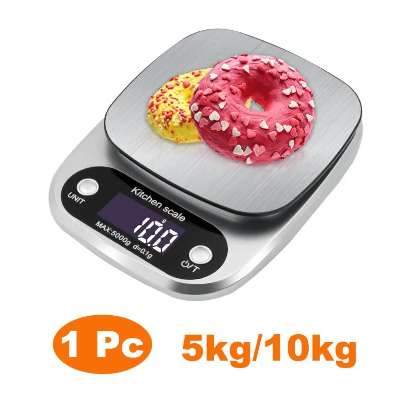 5kg/10kg Stainless Steel LCD Display Kitchen Scale Electronic Kitchen Scale  Digital Scale Food Diet Balance Scale Baking Cooking