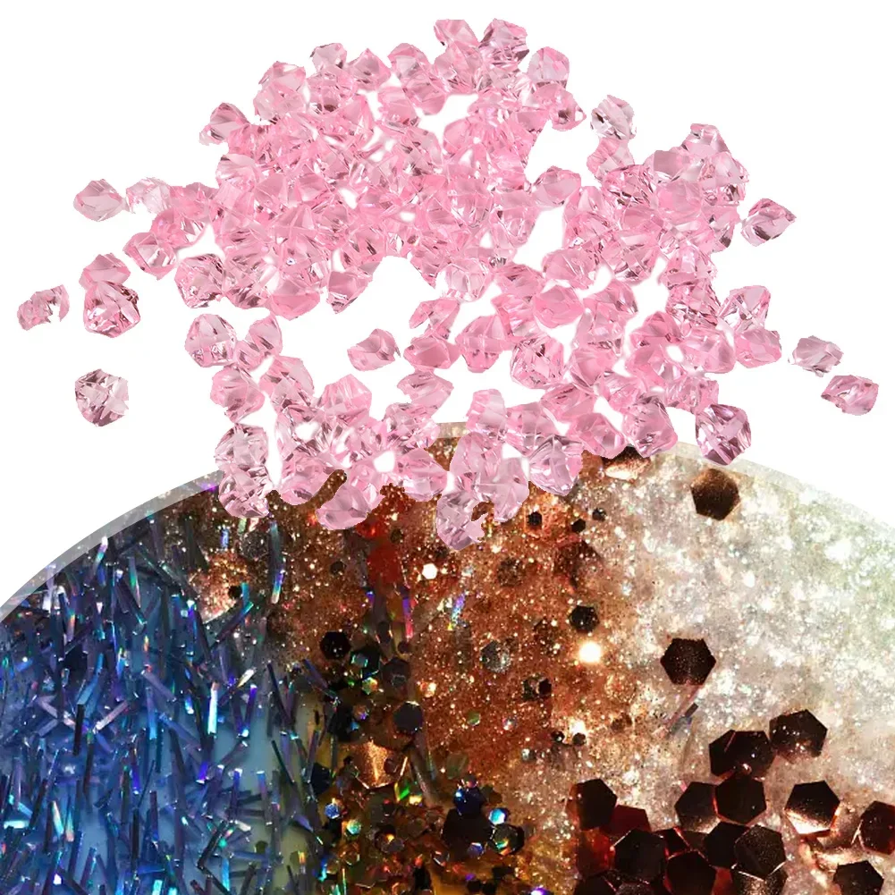 Gema de cristal acrílico para acuario, piedras coloridas para pecera, decoración de florero, decoraciones para fiesta de boda, manualidades, 200 piezas 2