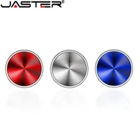 Mini Metal USB Flash Drive 128GB High Speed Memory Stick 64GB Blue Waterproof Pen Drive 32GB Circular Button USB Stick 16GB 8GB 5