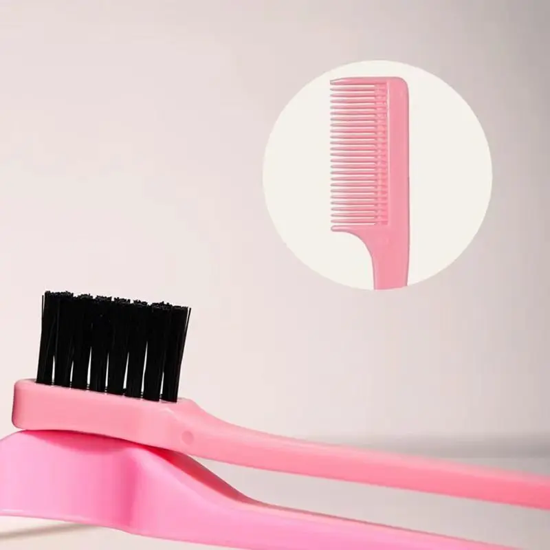 5pcs/set Detangling Hair Brush Curly Hair Curved Rat Tail Comb Set Edge Curly Salon Hair Tools 5