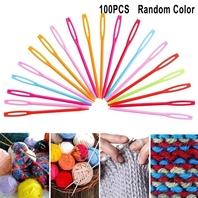 Hot 20/10pcs 2 Size Small Large Children's Plastic Needles for Sewing -  AliExpress