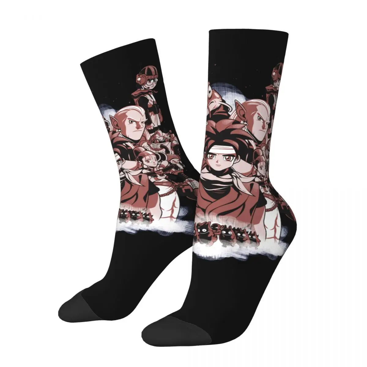 Happy Funny Calzini A Compressione Da Uomo Lord Of The Time Classic Vintage Harajuku Chrono Trigger Game Casual Crew Sock Gift Stampato