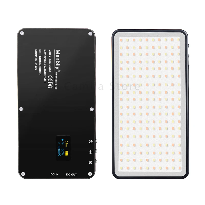 display-oled-dimmerabile-tascabile-in-alluminio-190-pezzi-luce-video-a-led-con-batteria-cri96-bicolore-per-vlog-dslrs-come-aputure-al-mx-iwata