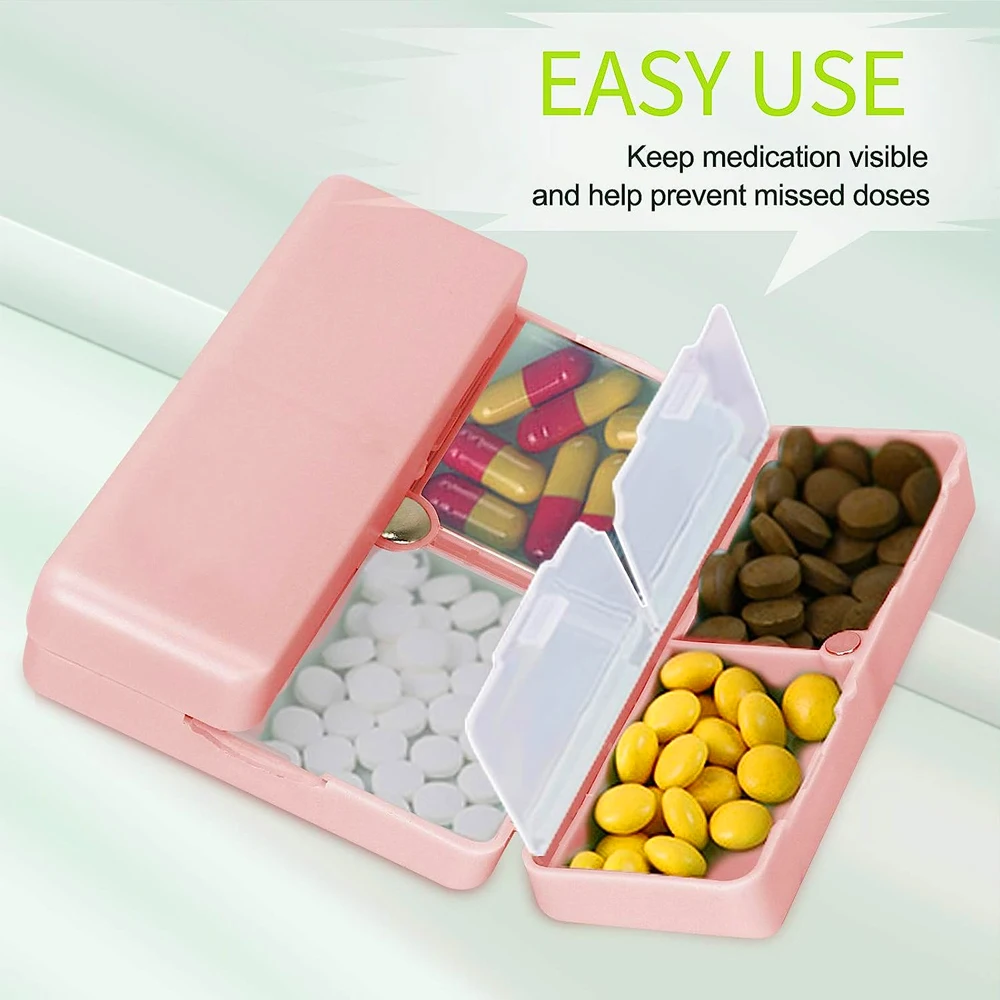 Compact Travel Pill Organizer with 7 Versatile Compartments