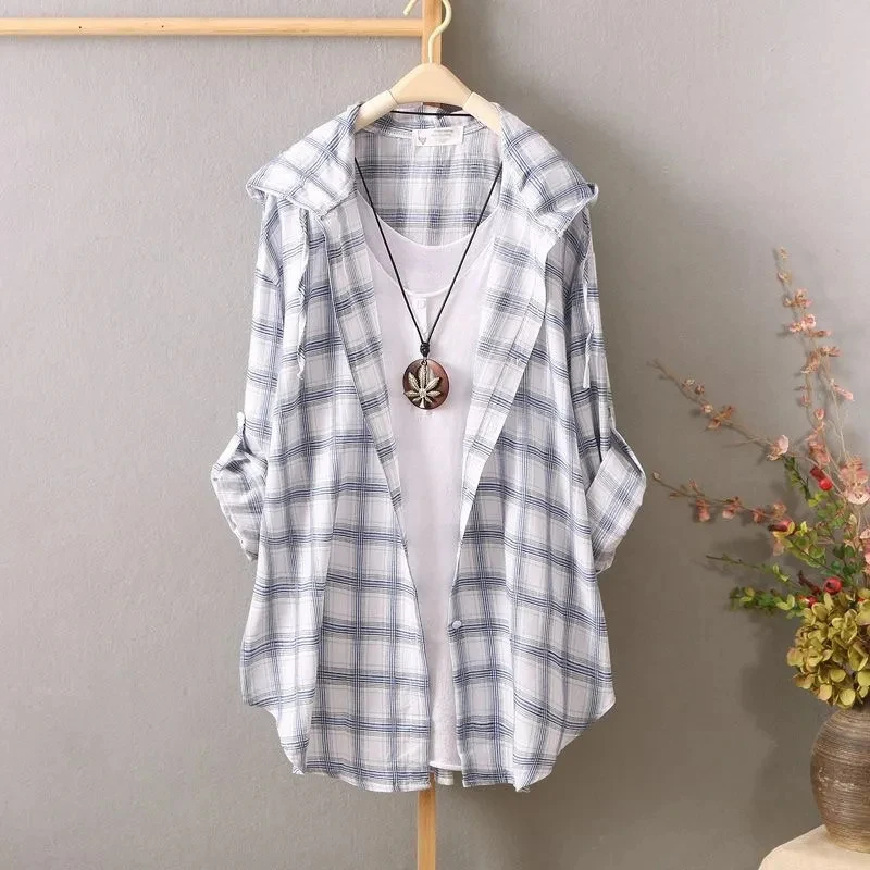 Loose Women's Plaid Shirt