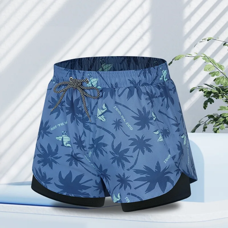 Anti-embarrassment Swimming Trunks For Men Quick Dry Summer Shorts Outdoor Casual Double Layer Breathe Pants 3pcs Swim Equitment