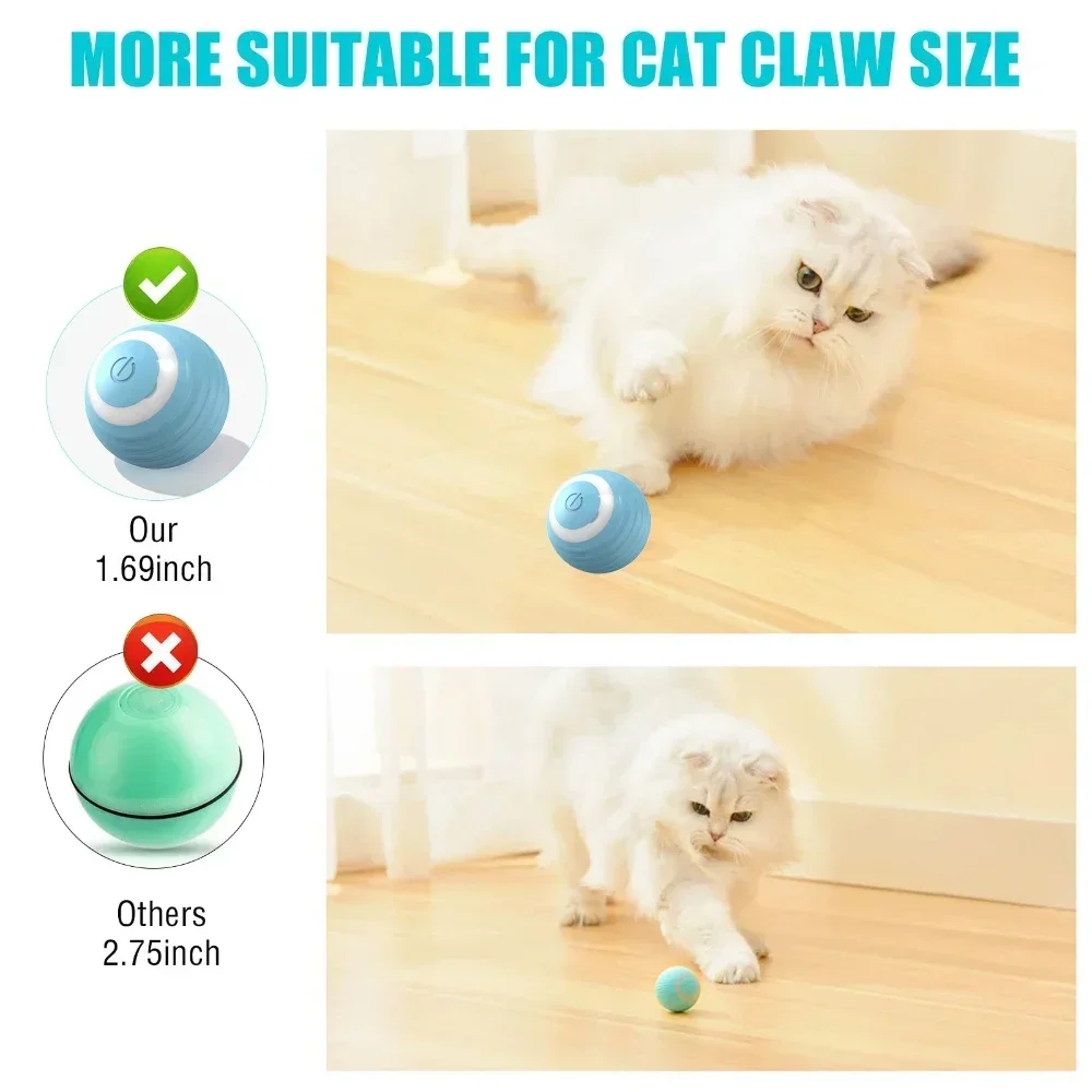 Cats Ball Cats Toys Charging Interactive Accessories Toy Automatic Function With Pet Toys. Supplies USB 360° Rotating Products