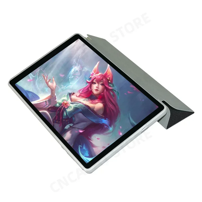 Slim Tri-Folding Stand Flip Book Cover Case with Soft TPU Back Shell