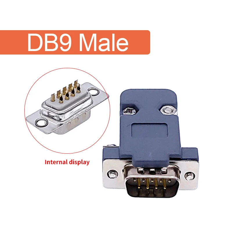 2-Pack DB9 RS232 Serial Connectors – 9-Pin Male & Female D-Sub Connectors For COM Port 4 thumbnail image