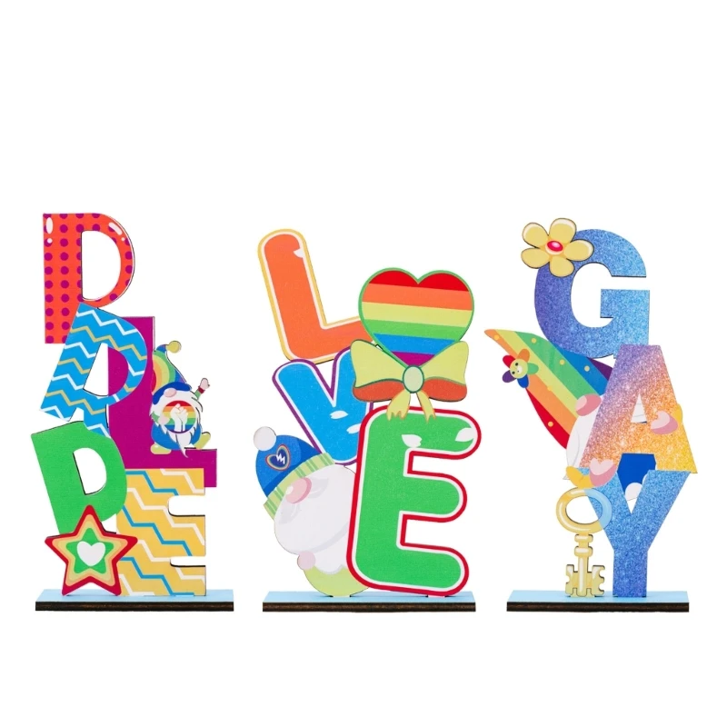 

Love Sculpture Colorful Ornament Handmade Desktops Tiered Tray Decorations F1CC
