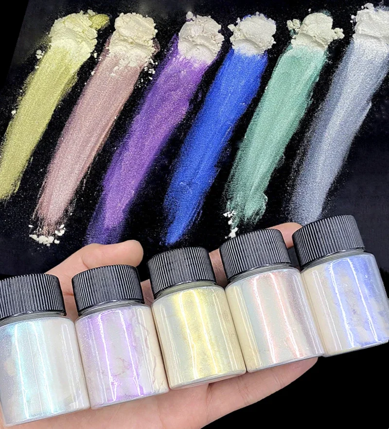 Royal Gold Mica Powder Symphony Highlight Pearlescent For Epoxy Resin Dye Nail Art Glitter Eyeshadow Soap Cosmetic Powder 6pcs