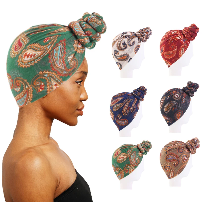 

Muslim Hijab Women Long Shawl Scarves Ladies Paisley pattern cotton voile head scarf knot turban head wrap Hijabs wholesale